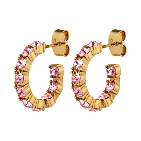 Dyrberg Kern Raquel Gold Earrings - Light Rose